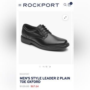 Men’s Rockport Leather Oxfords, side 9